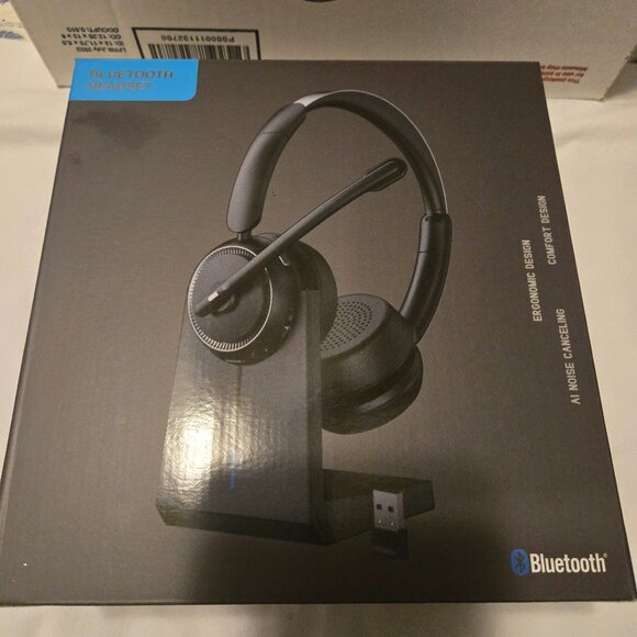 Wireless Headset with Mic for Work, Bluetooth Headset with Mic. New - Picture 1 of 3